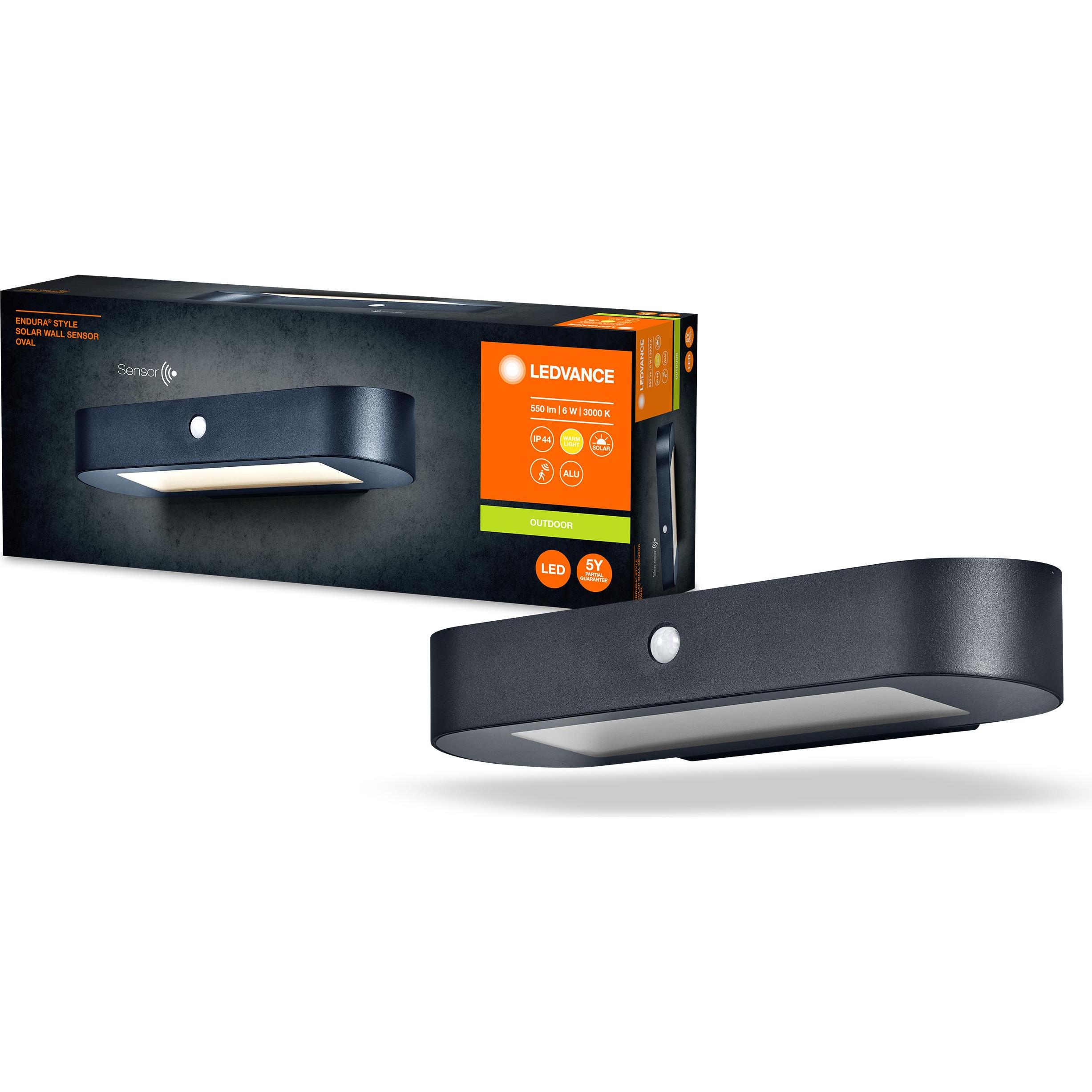 Ledvance, Gartenbeleuchtung, Endura Style Solar Wall (550 lm, IP44)