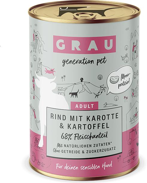 Actual product image Grau Adult Rind (Adult, 400 g)