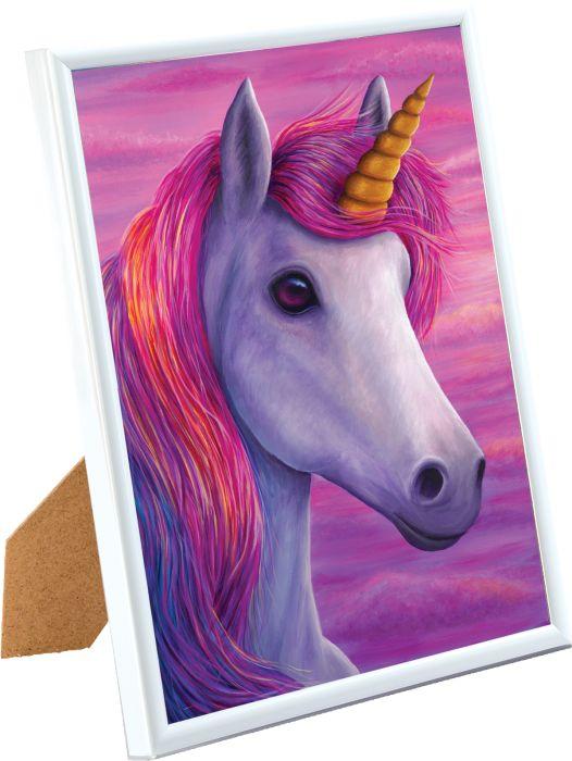 Image du produit Craft Buddy Licorne, 21x25cm image avec cadre Crystal Art