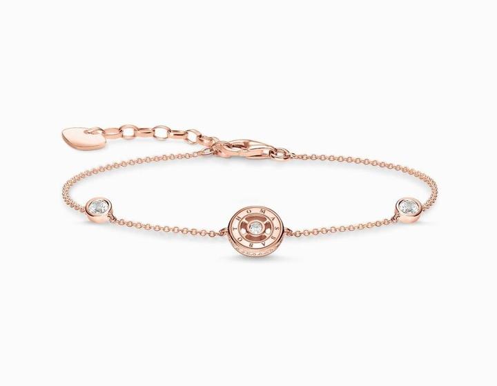 Produktbild Thomas Sabo Armband Kreis mit weissen Steinen roségold (19 cm, 925er Silber)