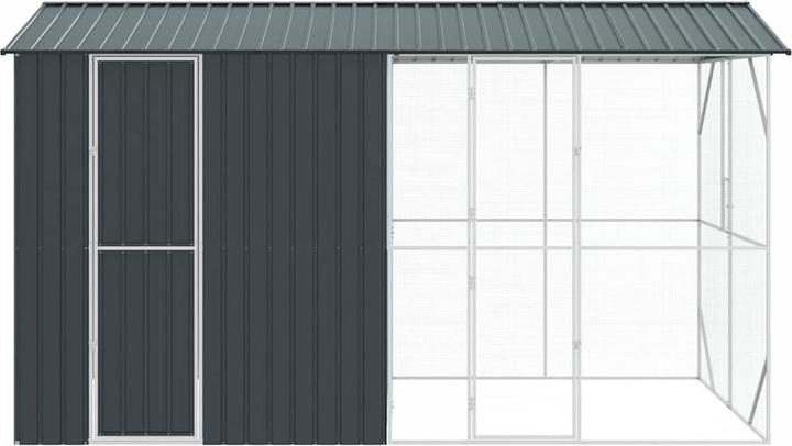 Actual product image vidaXL Aviary with extension anthracite 210x442x247 cm steel