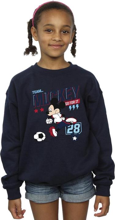 Actual product image Disney Girls Mickey Mouse Team Mickey Football Sweatshirt (104)
