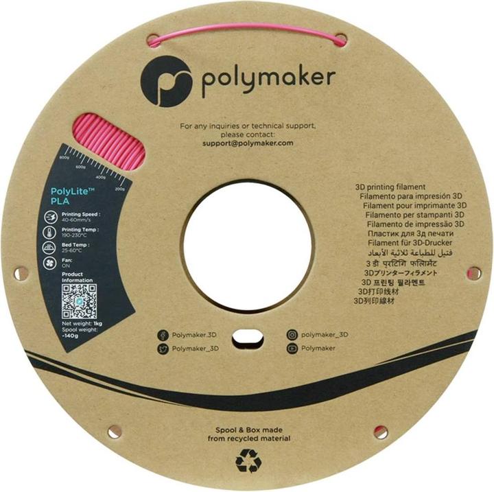 Immagine prodotto Polymaker PolyLite PLA (PLA, 1.75 mm, 1000 g, Viola)