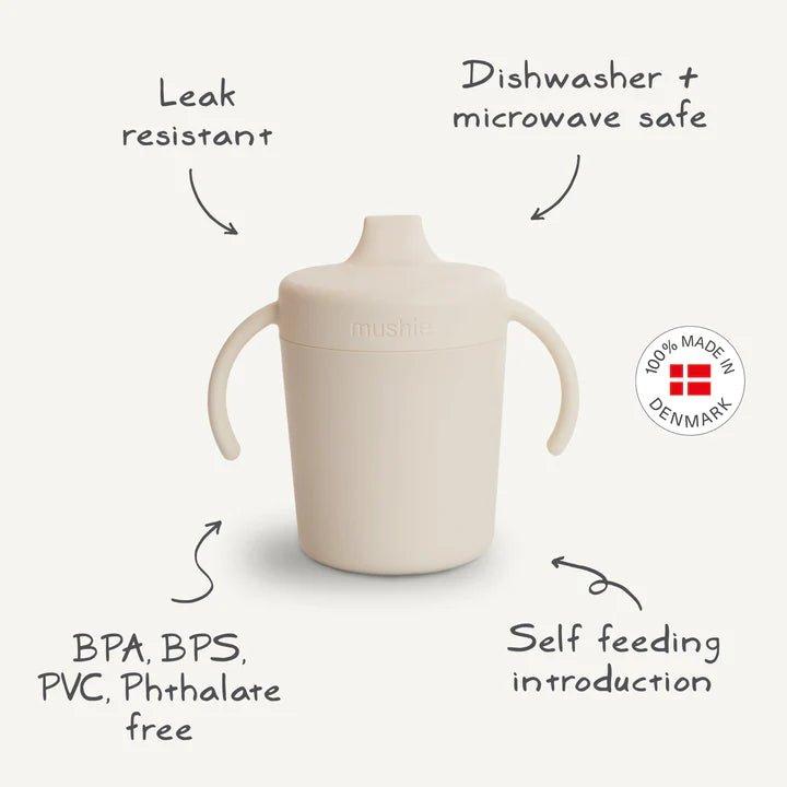 Actual product image Mushie Training Mug Ivory