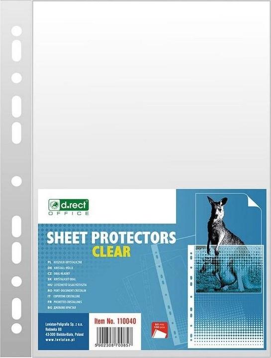 Immagine prodotto D.Rect Copertina trasparente A4 50mic 100 pezzi (348781) (A4, 100x)