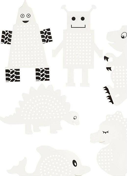 Actual product image Creativ Company Borduur figures Dieren en Robots, 18dlg.