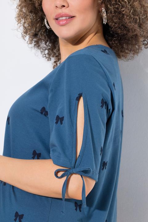 Produktbild Ulla Popken T-Shirt, Schleifen, A-Linie, V-Ausschnitt, Halbarm (46, 48)