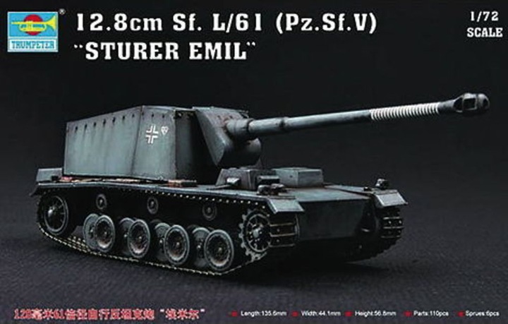 Produktbild Trumpeter Sturer Emil 12,8 cm Sf. L/61 Pz.Sf.V