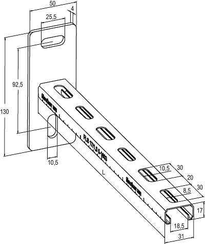 Actual product image Fischer Cantilever bracket