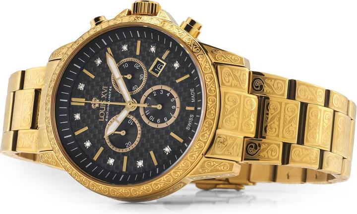 Immagine prodotto Louis XVI LXVI873.2 (Cronografo, Orologio con pietra preziosa, Orologio da polso analogico, 43 mm)