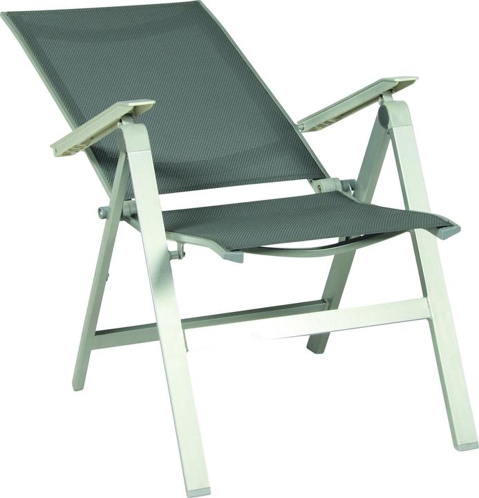 Produktbild Acamp Set 6x URBAN Klappsessel platin-graphit + 1x EXTENSIO Ausziehtisch 160+60x98cm platin-cemento (160 x 98 x 75 cm)