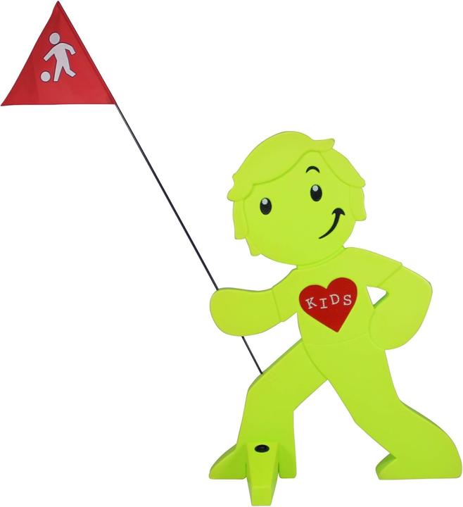 StreetBuddy Warnaufsteller mit Fahne