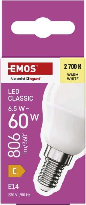 Produktbild Emos LED Lampe Classic Mini Globe / E14 / 6,5 W (60 W) / 806 lm / Warmweiss (E14, 806 lm, 1 x)