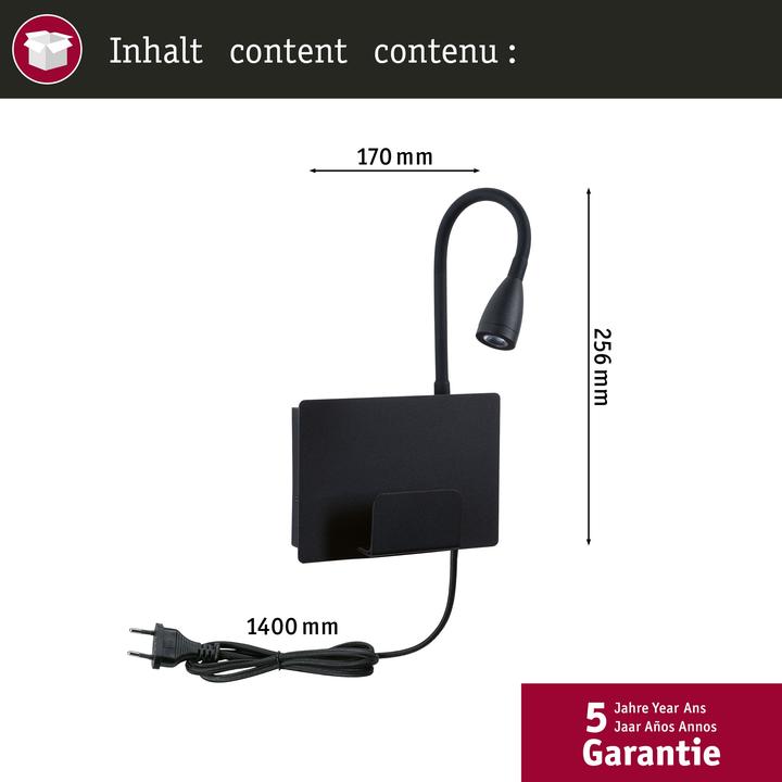 Produktbild Paulmann Wandleseleuchte Halina (220 lm)