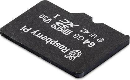 Actual product image Raspberry Pi Micro SD(HC) Card (64 GB, microSDXC, U3, UHS-I)