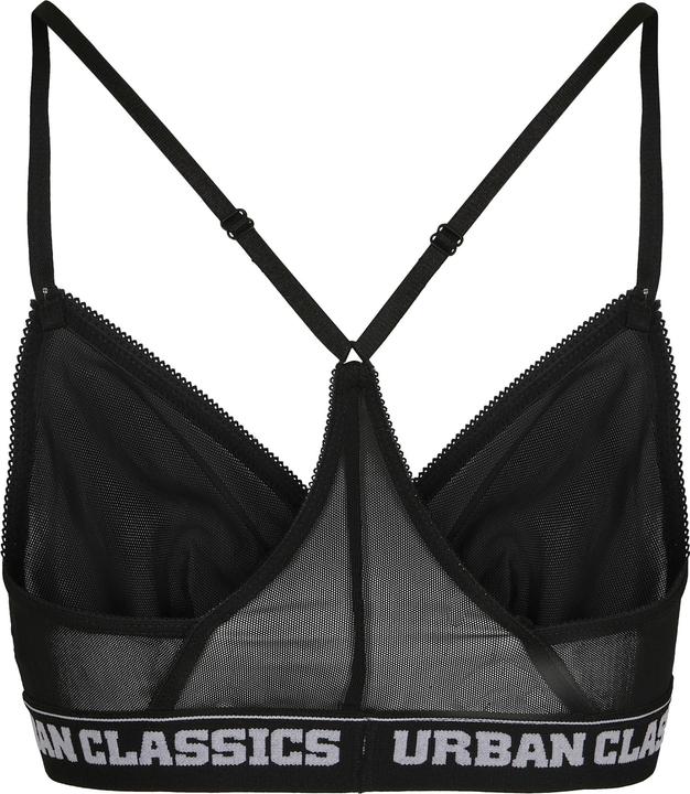 Actual product image Urban Classics Ladies Triangle Tech Mesh Logo Bra (Single pack, XS)