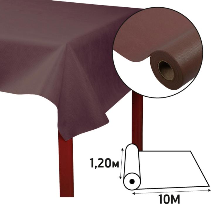 Actual product image Exacompta Tablecloth Rolls Spu nbond L120x10m Choc (120 x 120 cm)