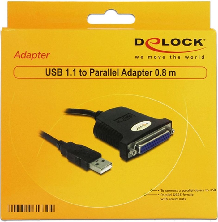 Actual product image Delock USB - Parallel Adapter (0.80 m, Parallel (printer))