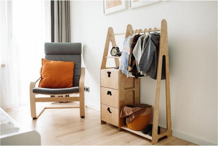 Image du produit Duck Woodworks Porte-manteau pour enfants avec tiroirs