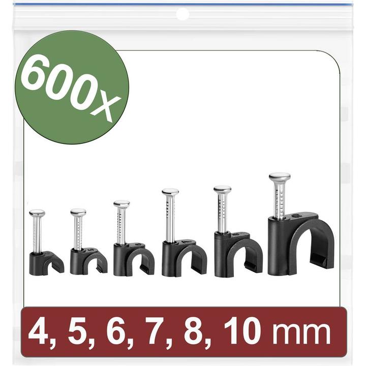Produktbild Quadrios 24CA437 Nagelschellen 24CA437 Bündel-Ø-Bereich 2 bis 10 mm Schwarz 6