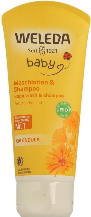 Image du produit Weleda Shampoing et gel douche au Calendula pour bébé (200 ml, Shampoing liquide)