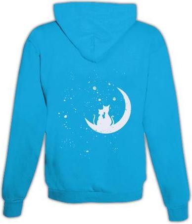 Produktbild Schwesternuhr Hoodie Cats in Moon Unisex (XL)