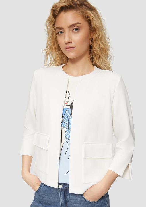 Actual product image S.Oliver Sweatshirt Jacke Scuba-Sweatjacke mit Faltendetail (44)