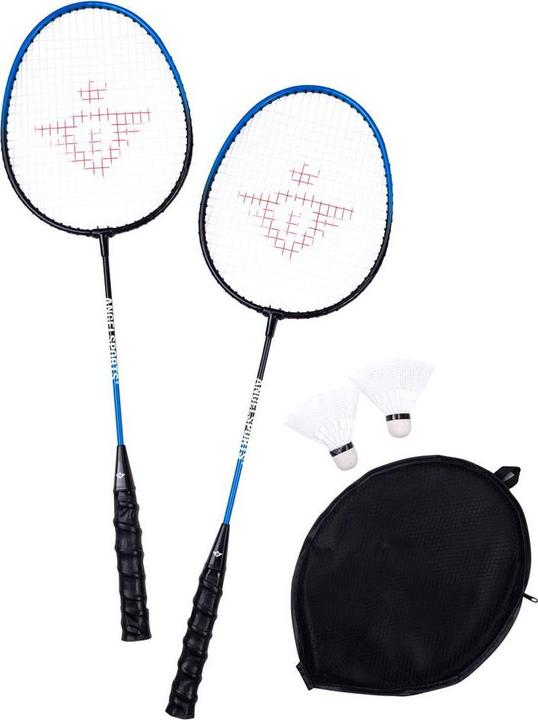 Produktbild Angel Sports Badminton-Set – 2 Federbälle und 2 Schläger