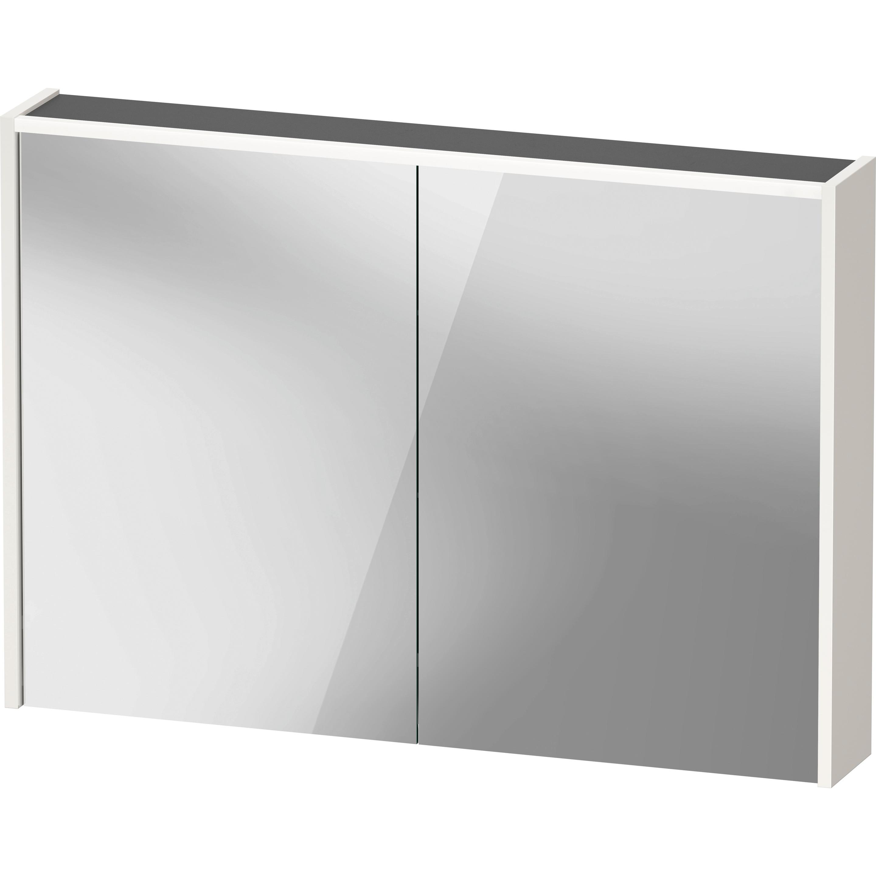 Duravit, Spiegelschrank, D-Code Spiegelschrank, Steckdose Typ E (FR, BE), 2 Türen, LED-Lichtfeld oben, 1000x700mm, 7