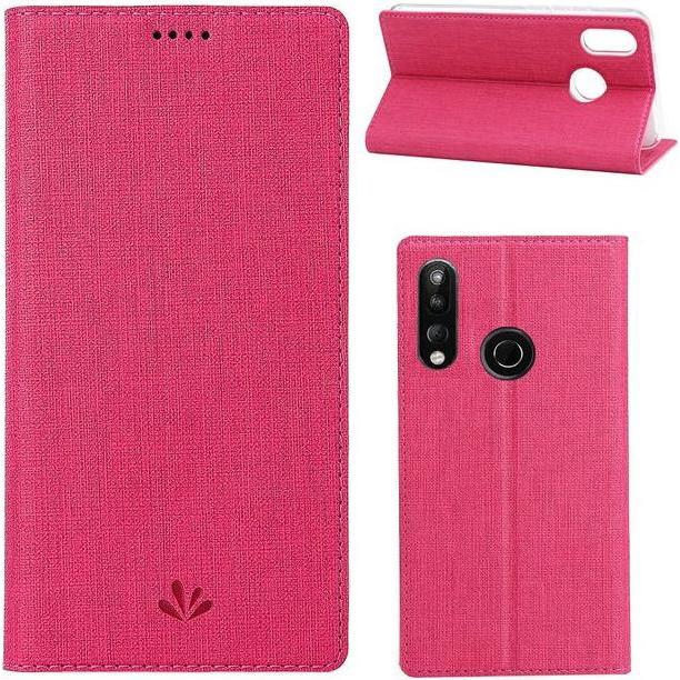 Thumbnail - MU Classic Leder Bookcover Hülle (HTC Desire 19+), Smartphone Hülle, Rosa