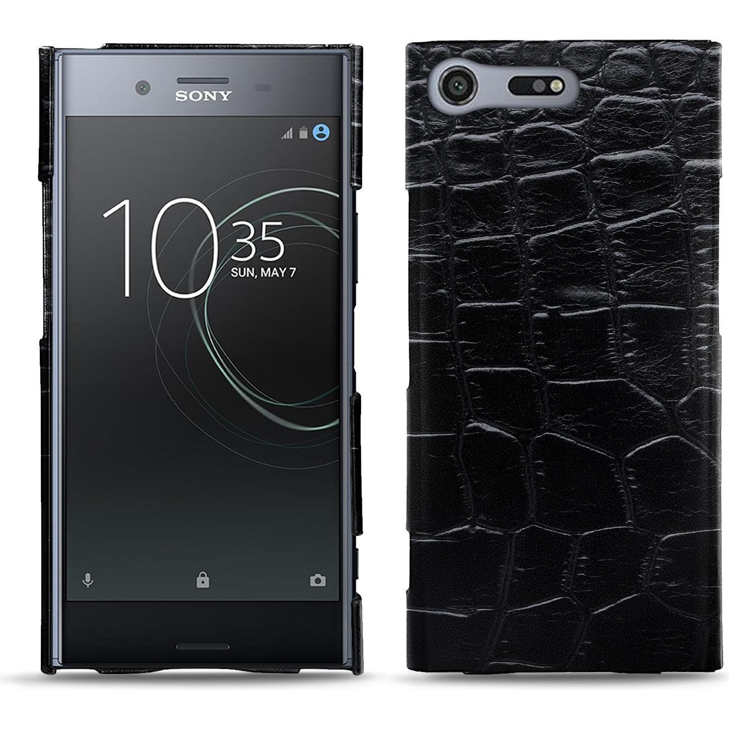 Noreve Lederschutzhülle (Sony Xperia XZ Premium), Smartphone Hülle, Schwarz