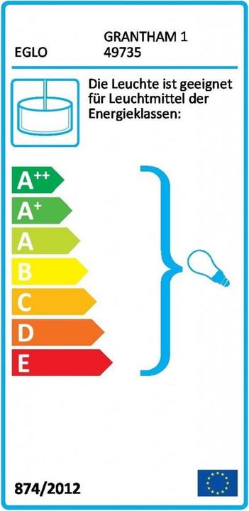 Energie-Label EGLO Grantham (E27)