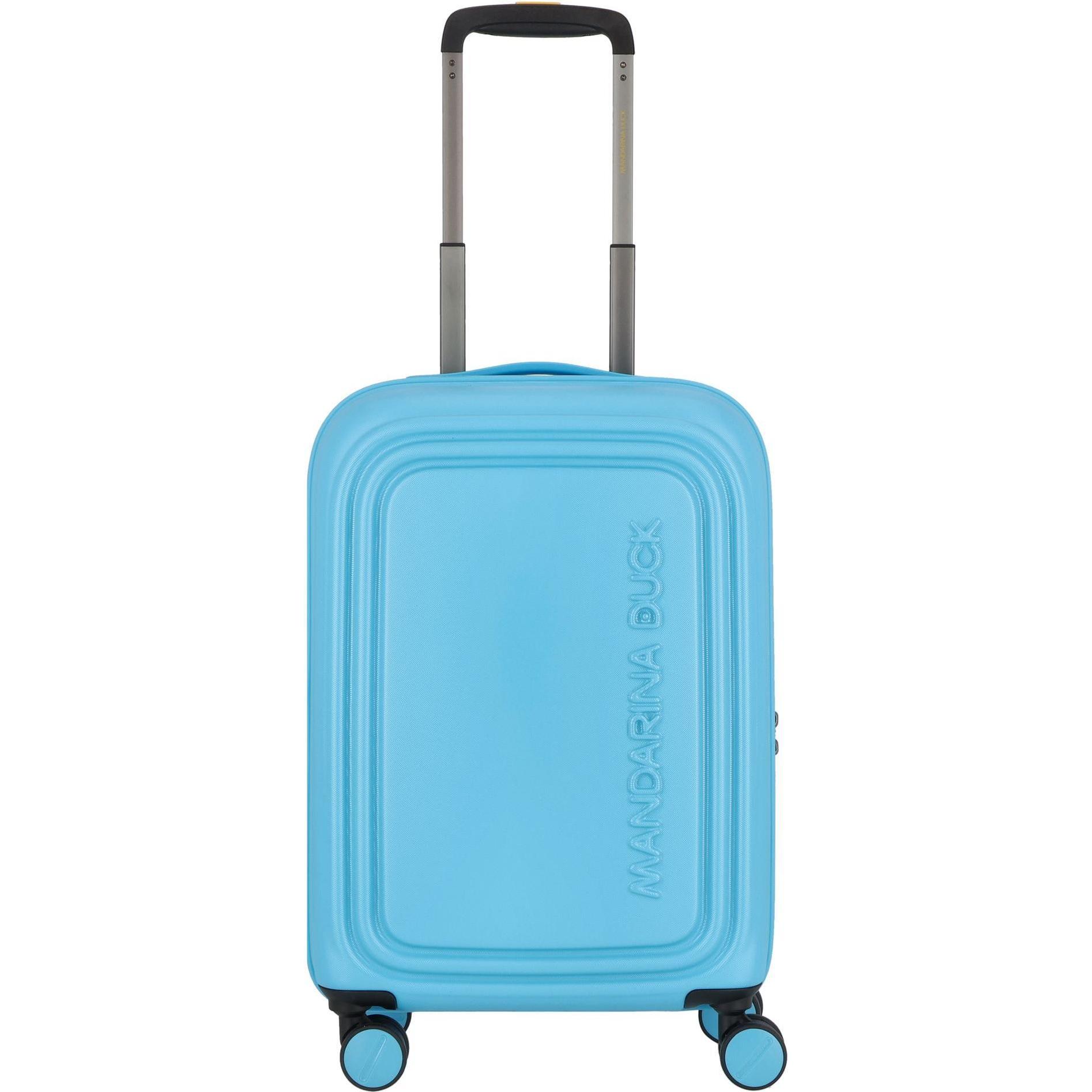 Mandarina Duck, Koffer, Logoduck 4-Rollen Kabinentrolley 55 cm, Blau, (40 l, Handgepäck (bis 50l))