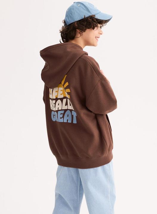 Produktbild La Redoute Collections Bedrucktes Oversize-Sweatshirt mit Kapuze (128)