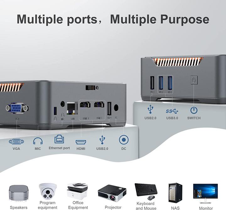 Actual product image Snunmu GK3 Mini PC (Celeron J4125, 12GB Ram, 128GB M.2)