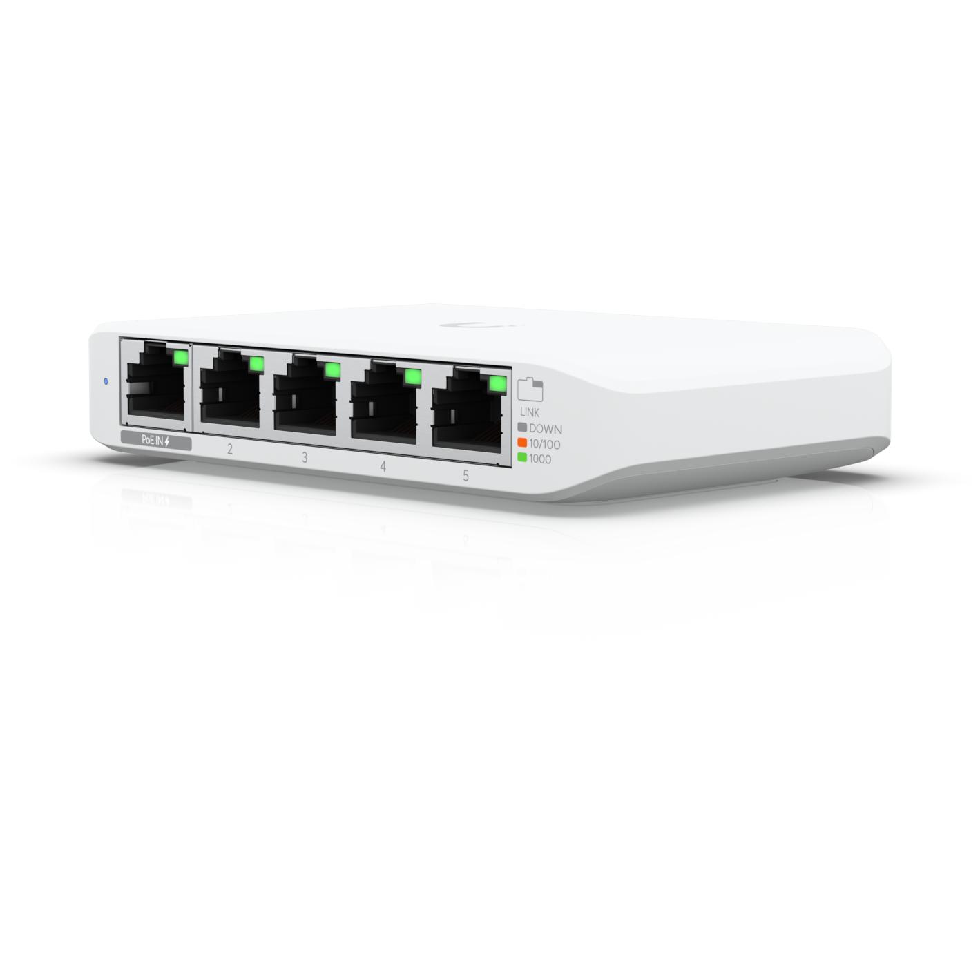 Ubiquiti Usw Flex Mini 5er-Pack (5 Ports), Netzwerk Switch, Weiss