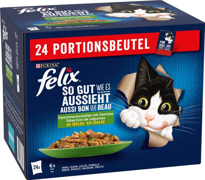 Actual product image Felix Meat with vegetables (Adult, 24 pcs., 2040 g)