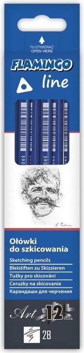 Deli Dreieckige Zeichenstifte 2B 12 Stk (2 mm, 2B, 12x)