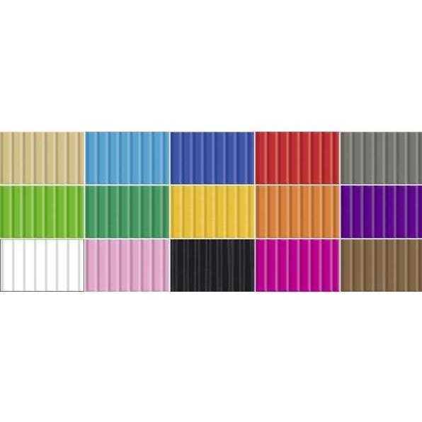 Ursus, Bastelpapier, Bastelwellpappe 50x70cm VE=15 Bogen 15 Farben sortiert (260 g/m², 1 x)
