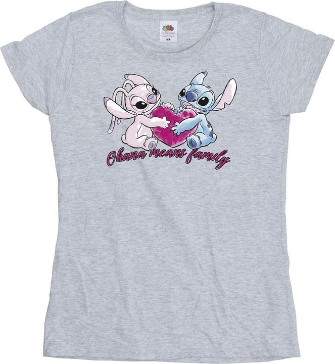 Produktbild Disney Lilo And Stitch Ohana Heart With Angel TShirt (XXL)