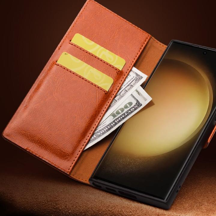 Produktbild QiAlino Hülle Flip mit magnetischem Verschluss (Samsung Galaxy S24+)