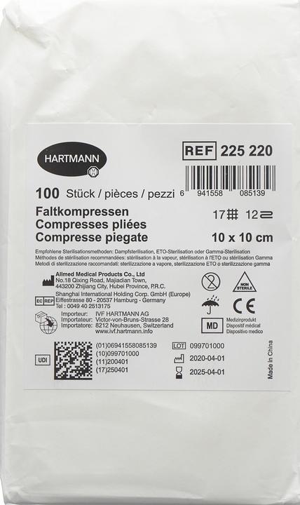 Produktbild IVF Hartmann Faltkompresse Typ 17 10x10cm 12 fach