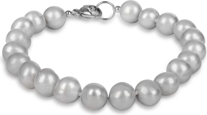 Actual product image JwL Luxury Pearls - Bracelet made of genuine grey pearls JL0359