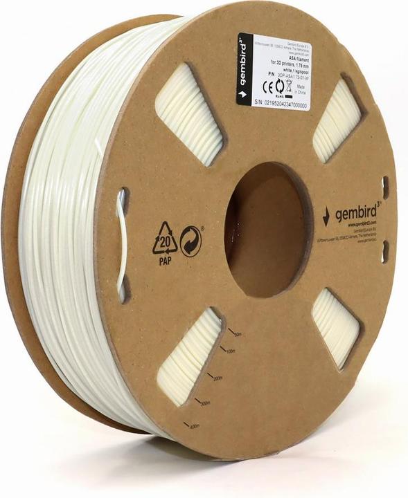 Image du produit Gembird Imprimante 3D PETG Filament plastique 1.75 mm noir (PETG, 1.75 mm, 1000 g, Noir)