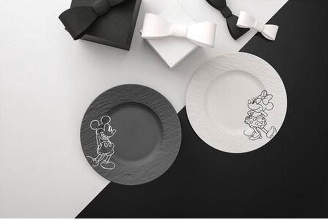 Produktbild Villeroy & Boch Frühstücks-/Dessertteller, 2-teilig Manufacture Rock - Mickey Mouse (2x, 21.70 cm)