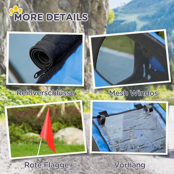 Actual product image PawHut Hundeanhänger Oxford, Stahl Blau