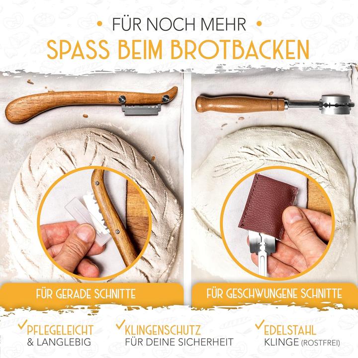 Produktbild Krustenzauber Gärkörbchen & Bäckermesser-Set