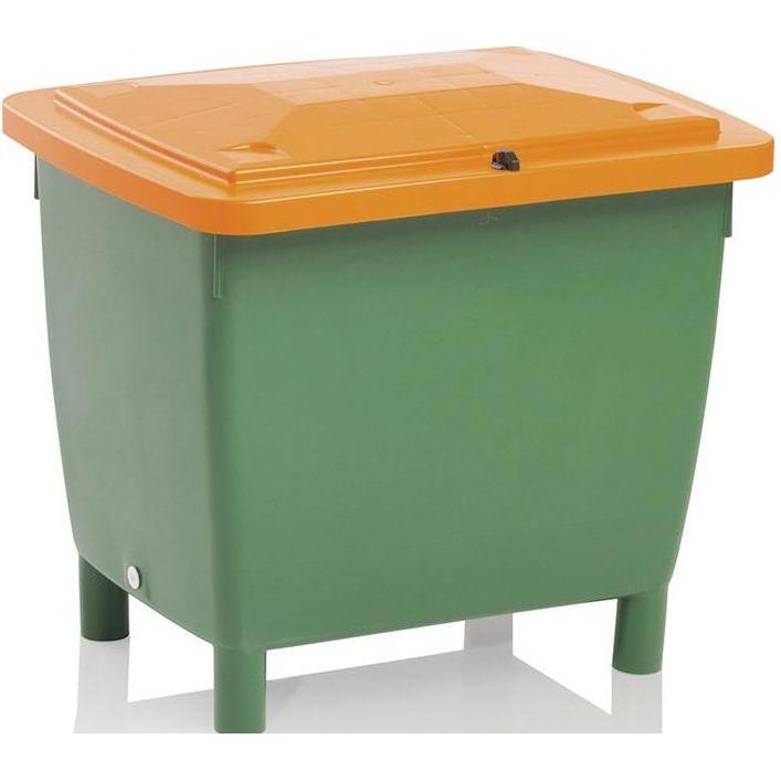 Craemer, Container, Streugutbehälter L790xB605xH775 mm 210 l HD-PE grün/orange ohne Entnahmerutsche (210 l)