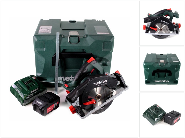 Produktbild Metabo KS 18 LTX 57 Akku Handkreissäge 18V 165x20mm + 1x Akku 5,2 Ah + Ladegerät + MetaLoc