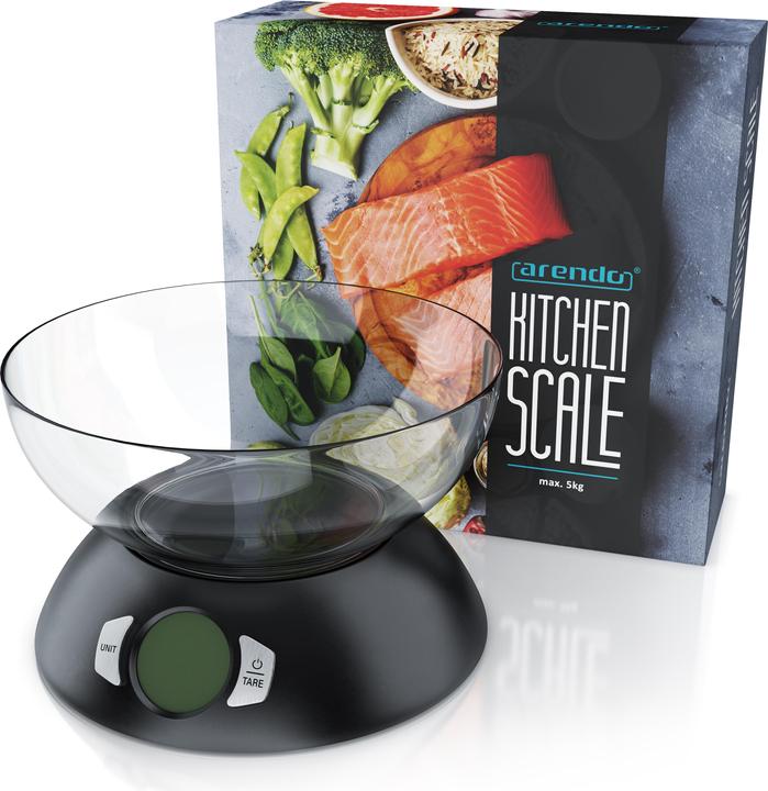 Produktbild Arendo Küchenwaage mit grosser Schale, bis 5000g, LCD Display, Tara, Auto Off, digital Küchen Waage